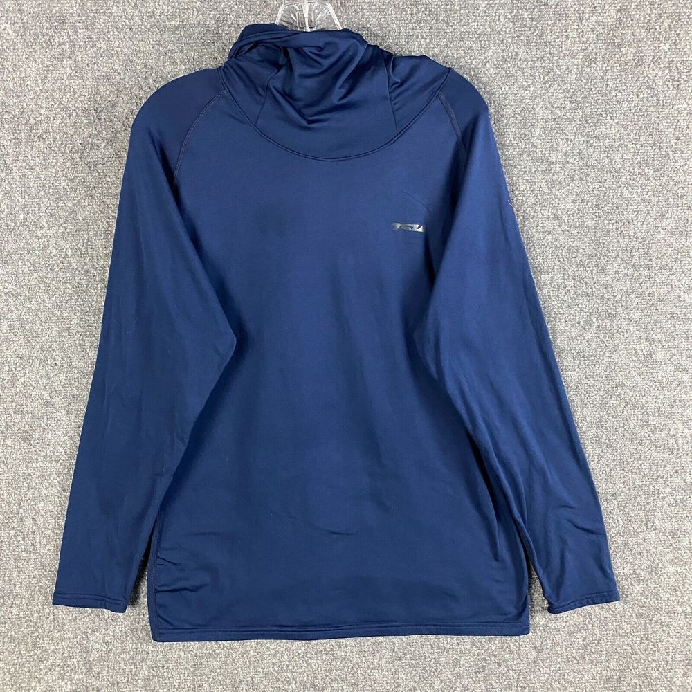 TSLA Hoodie Athletic Men's XL Polyester Blend Pullover Navy‎ Blue Activewear